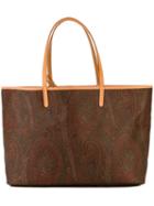 Etro Paisley Print Tote Bag, Women's, Brown, Pvc/cotton/polyester/polyurethane