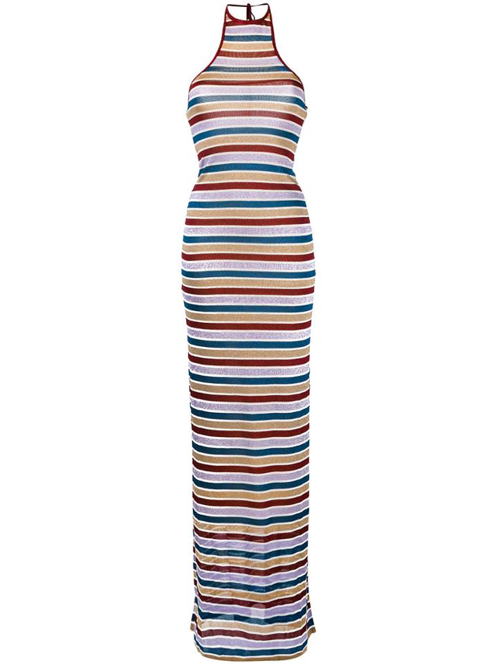 Dsquared2 Metallic Stripe Maxi Dress - Multicolour