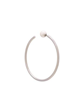 Bijou R.i 'ex' Large Hoop Pierce Earrings, Women's, Metallic