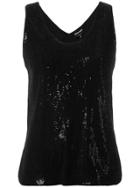 Giorgio Armani Sequin Embellished Tank Top - Black