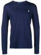 Polo Ralph Lauren Embroidered Logo Long-sleeved T-shirt - Blue