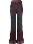 M Missoni Knitted Palazzo Trousers - Blue