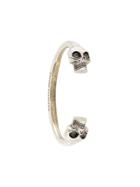 Alexander Mcqueen Skull Torque Bangle - Metallic