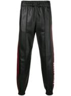 Bally Leather Track Pants - Black