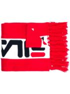 Fila Logo Fringed Scarf - Red
