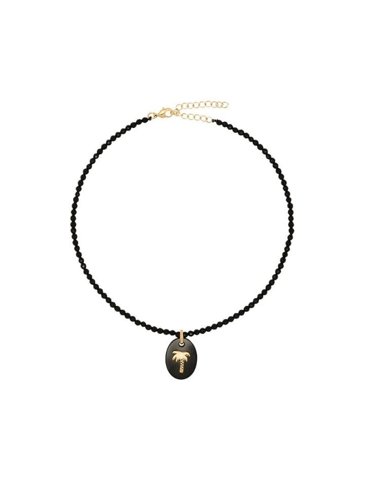 Anissa Kermiche Onyx Palm Tree Choker - Black