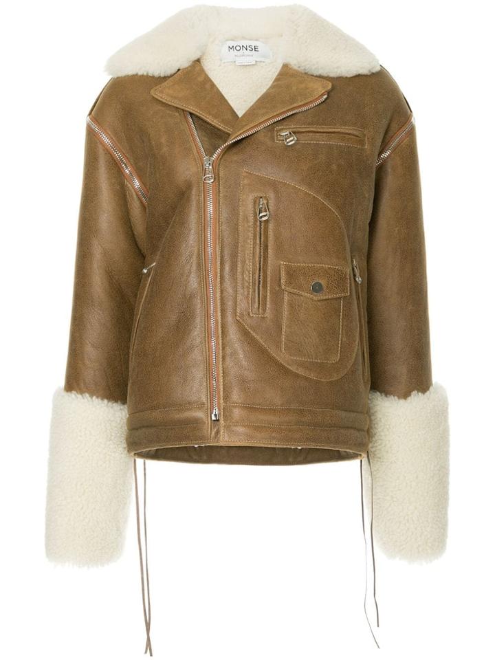 Monse Contrast Boxy Jacket - Brown