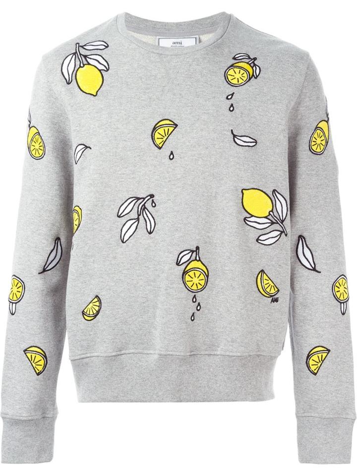 Ami Alexandre Mattiussi Embroidered Lemons Sweatshirt