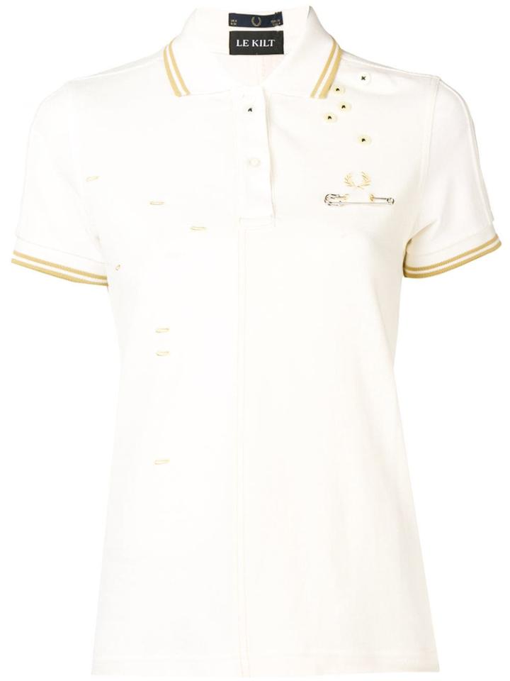 Le Kilt Button Detail Polo Top - White
