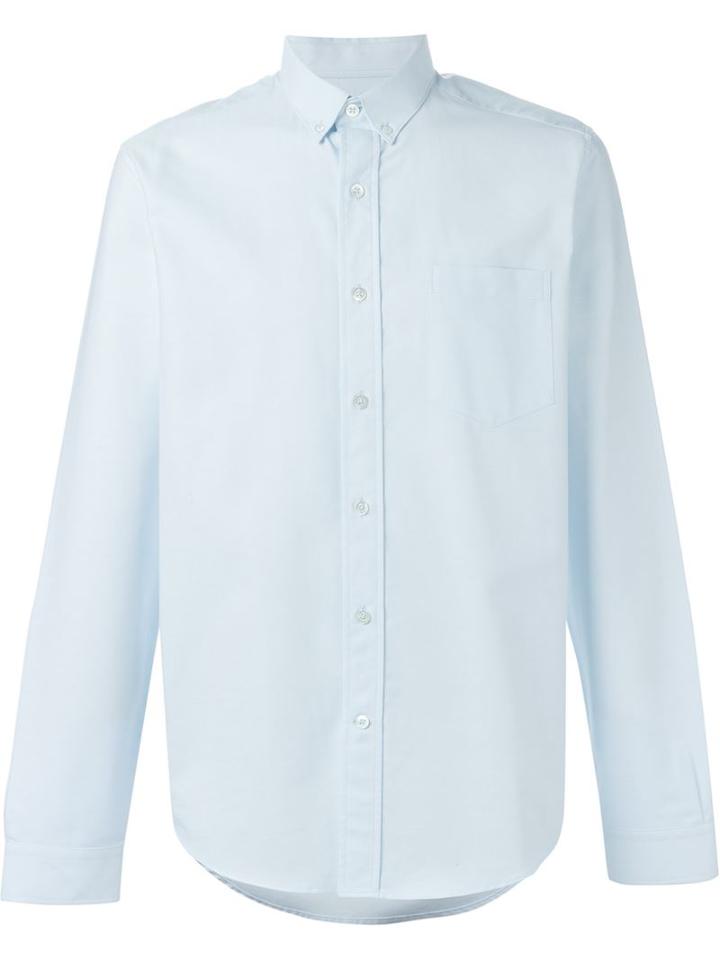 Ami Alexandre Mattiussi Classic Shirt, Men's, Size: 42, Blue, Cotton
