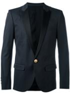 Balmain Dinner Jacket, Men's, Size: 50, Blue, Cotton/polyurethane