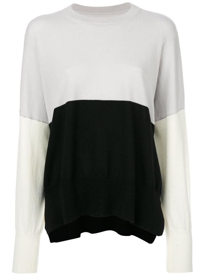 Mm6 Maison Margiela Colour Block Jumper - Grey