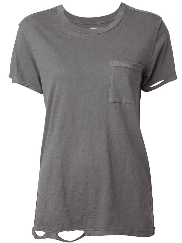 Nsf Distressed T-shirt, Women's, Size: S, Green, Cotton