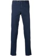 Pt01 Slim Fit Chino Trousers, Men's, Size: 52, Blue, Cotton/spandex/elastane