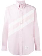 Thom Browne - Striped Shirt - Men - Cotton - 0, Pink/purple, Cotton