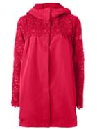Moncler Gamme Rouge Embroidered Sleeve Raincoat, Women's, Size: 3, Pink/purple, Polyester/silk