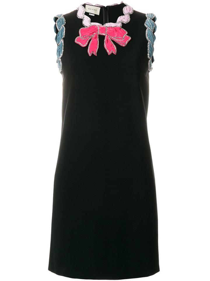 Gucci Contrasting Trim Dress - Black
