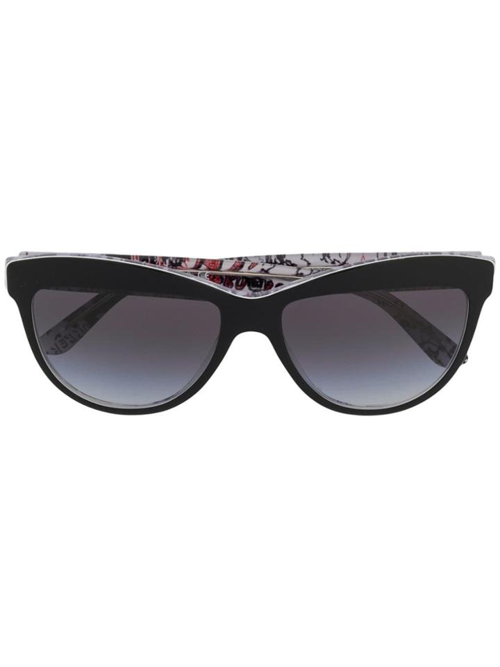 Burberry Eyewear Printed Cat-eye Sunglasses - Black