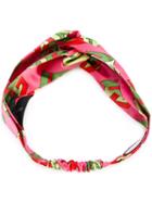 Gucci Gg Wallpaper Print Headband, Women's, Pink/purple, Silk
