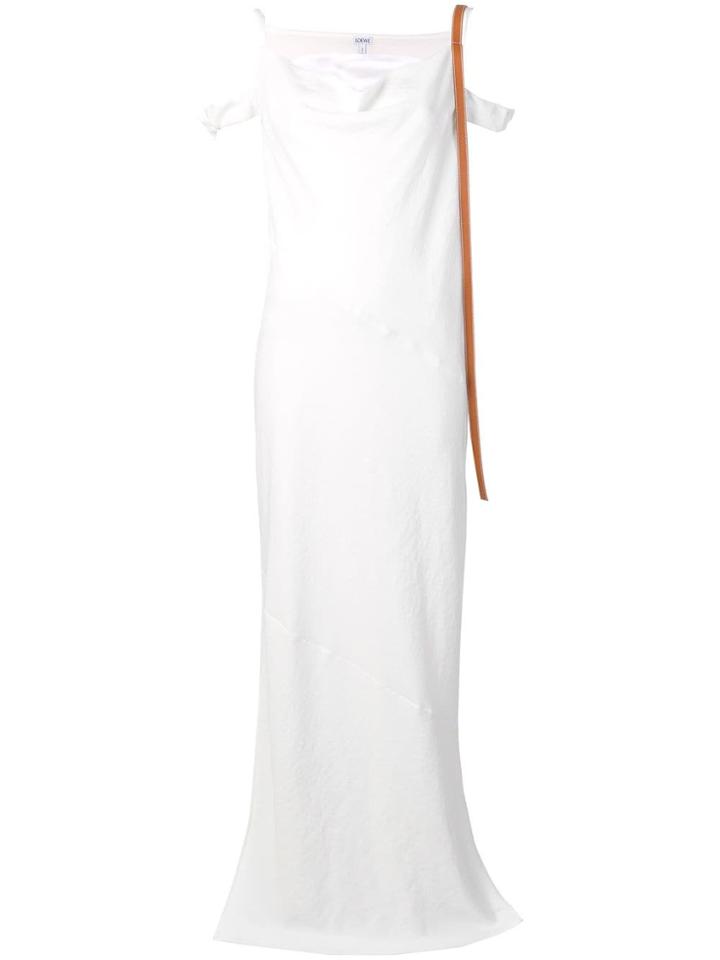 Loewe Shoulder Strap Maxi Dress - White