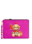 Moschino Roman Teddy Bear Clutch Bag - Pink