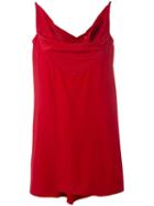 Rick Owens - Naska Tank Top - Women - Silk/acetate - 44, Red, Silk/acetate