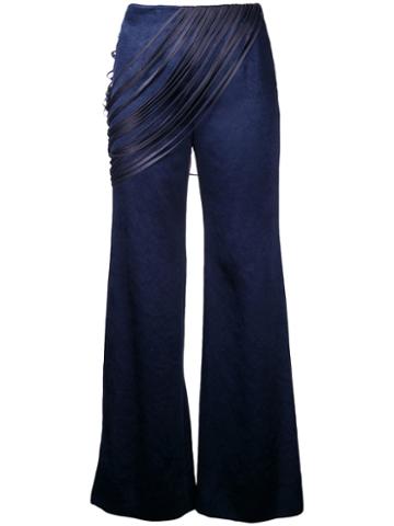 Donnah Mabel Palazzo Pants, Women's, Size: 0, Blue, Polyester/acetate