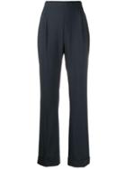 Romeo Gigli Pre-owned 1998 High Rise Straight Trousers - Blue
