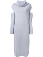 Nehera Shoulder Cut Out Dress, Women's, Size: Small, Grey, Wool