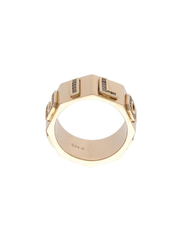Lynn Ban Letters Thick Ring, Women's, Size: 9, Metallic