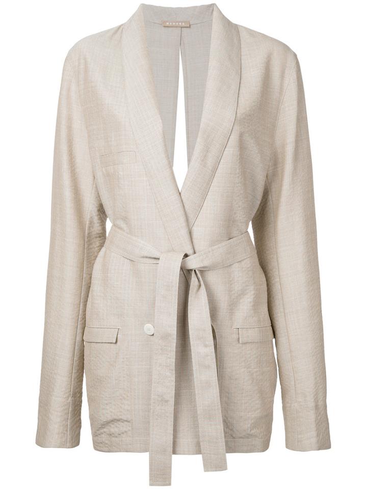 Nehera - Joma Jacket - Women - Silk/linen/flax/spandex/elastane/wool - M, Nude/neutrals, Silk/linen/flax/spandex/elastane/wool