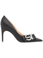 Sergio Rossi Embellished Bow Pumps - Black
