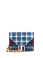 Thom Browne Gun Check Tartan Envelope Cardholder - Blue