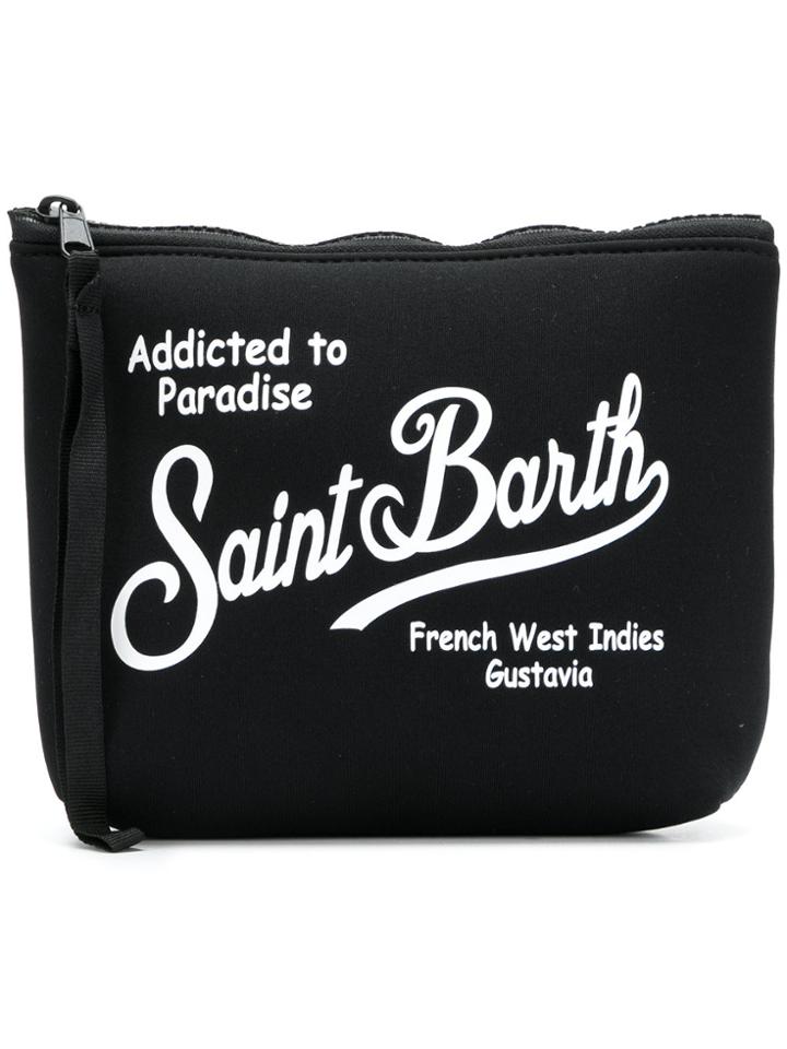 Mc2 Saint Barth Logo Print Wash Bag - Black