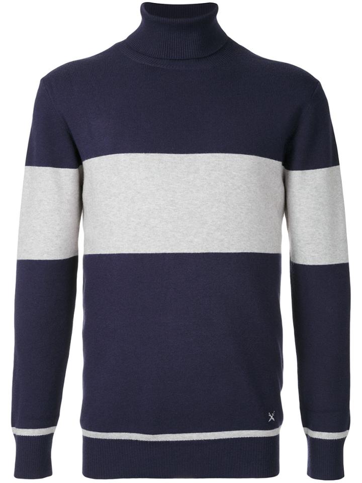 Guild Prime Striped Turtleneck Sweater - Blue