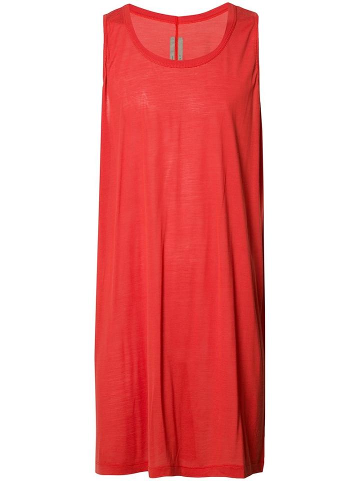 Rick Owens Oversized Vest Top, Men's, Size: Medium, Red, Silk