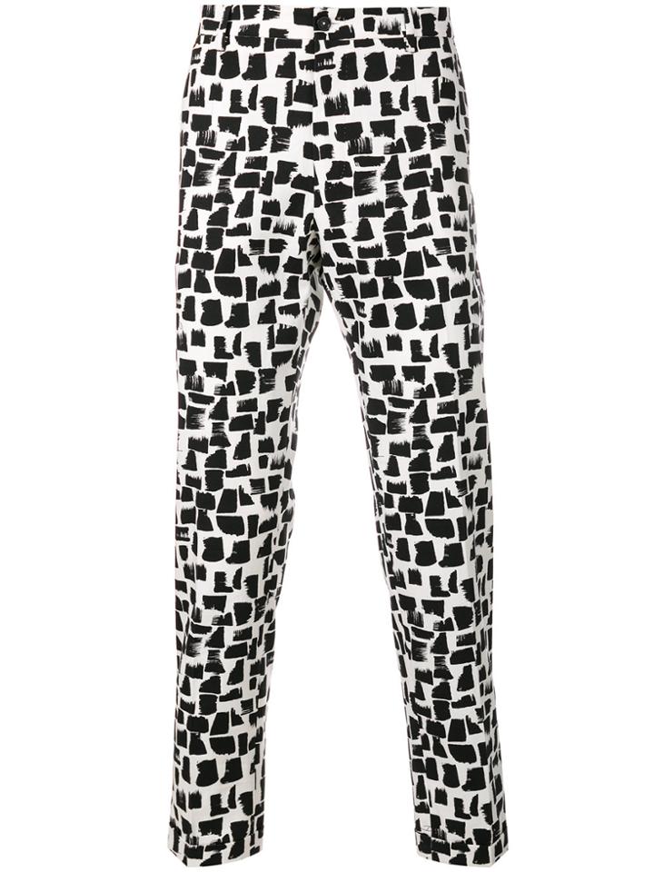 Dolce & Gabbana Abstract Graphic Print Trousers - Black