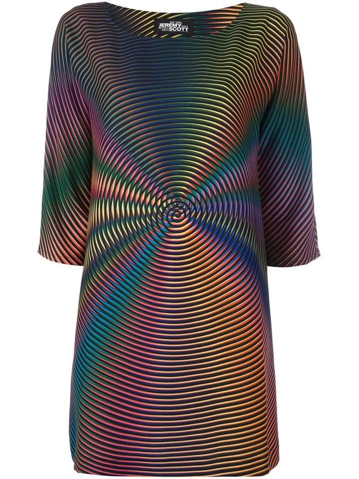Jeremy Scott Rainbow Dress, Women's, Size: 38, Polyester
