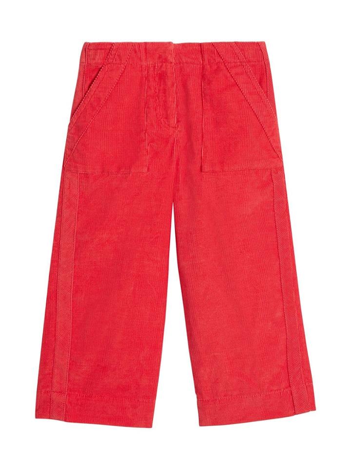Burberry Kids Teen Corduroy Wide-leg Trousers - Red