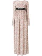 Palm Angels Floral Print Long Dress - White
