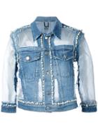 Aviù - Denim Pearl-embellished Jacket - Women - Cotton/polyester/spandex/elastane - Xs, Blue, Cotton/polyester/spandex/elastane