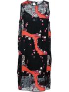 Msgm New York Macramé Lace Dress, Women's, Size: 40, Black, Polyester