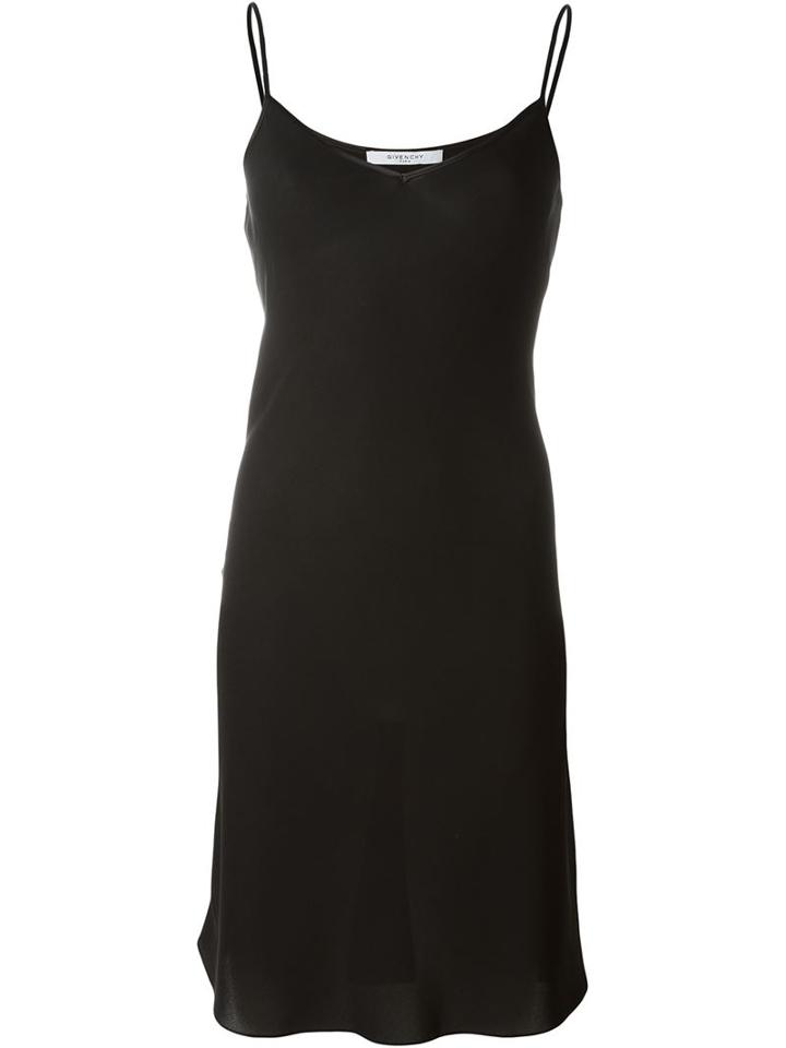Givenchy Classic Slip Dress, Women's, Size: 40, Black, Silk