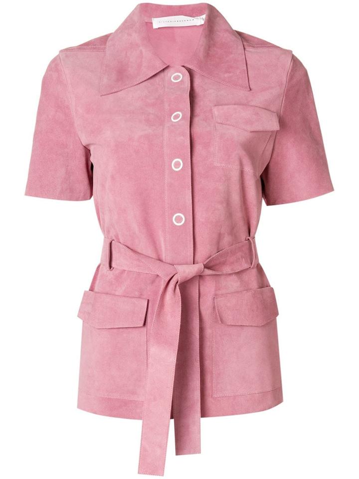 Victoria Beckham Safari Suede Shirt - Pink & Purple