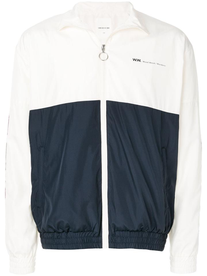 Wood Wood Two-tone Zipped Jacket - White
