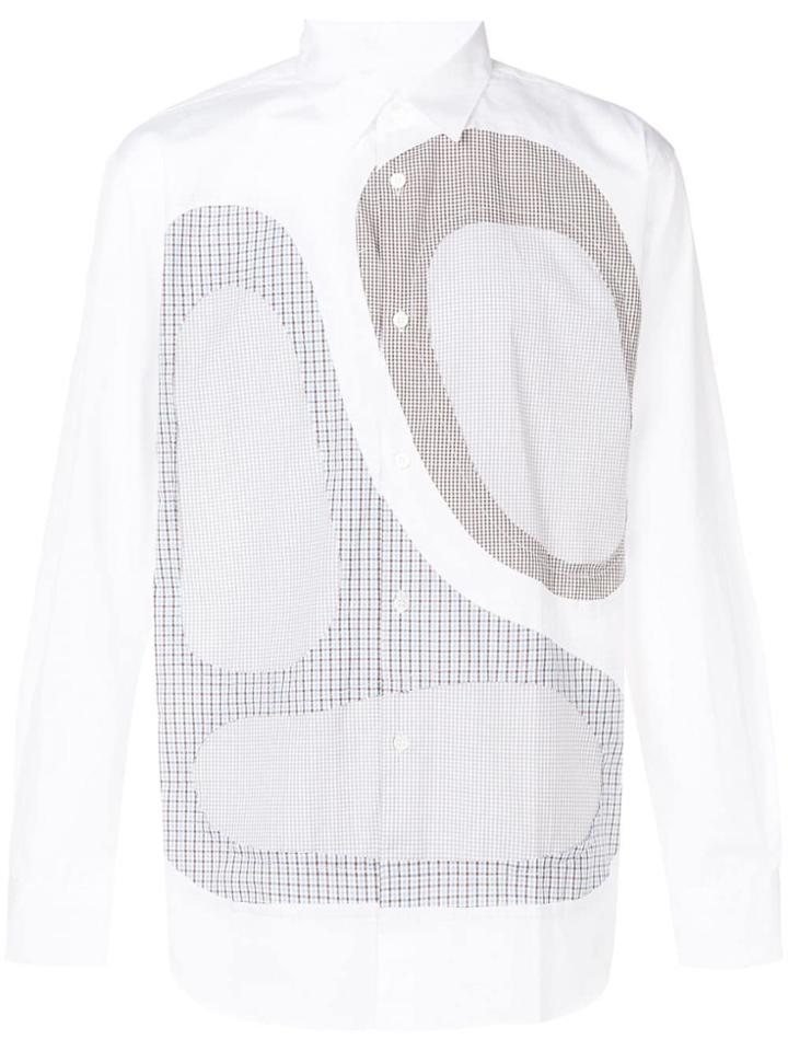 Comme Des Garçons Shirt Check Panel Shirt - White
