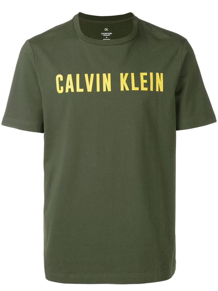 Ck Calvin Klein Logo Print T-shirt - Green