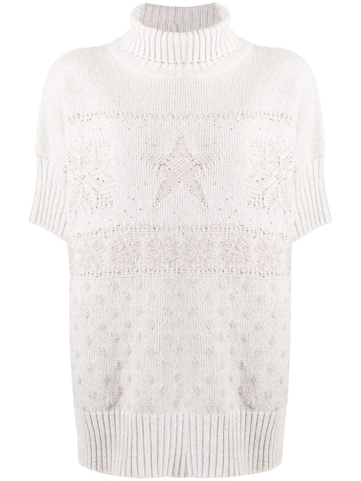 Lorena Antoniazzi Tonal Intarsia Knit Jumper - Neutrals
