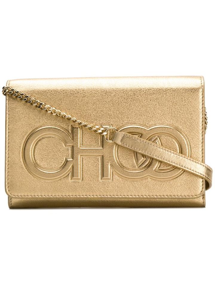 Jimmy Choo Gold Metallic Sonia Crossbody Bag