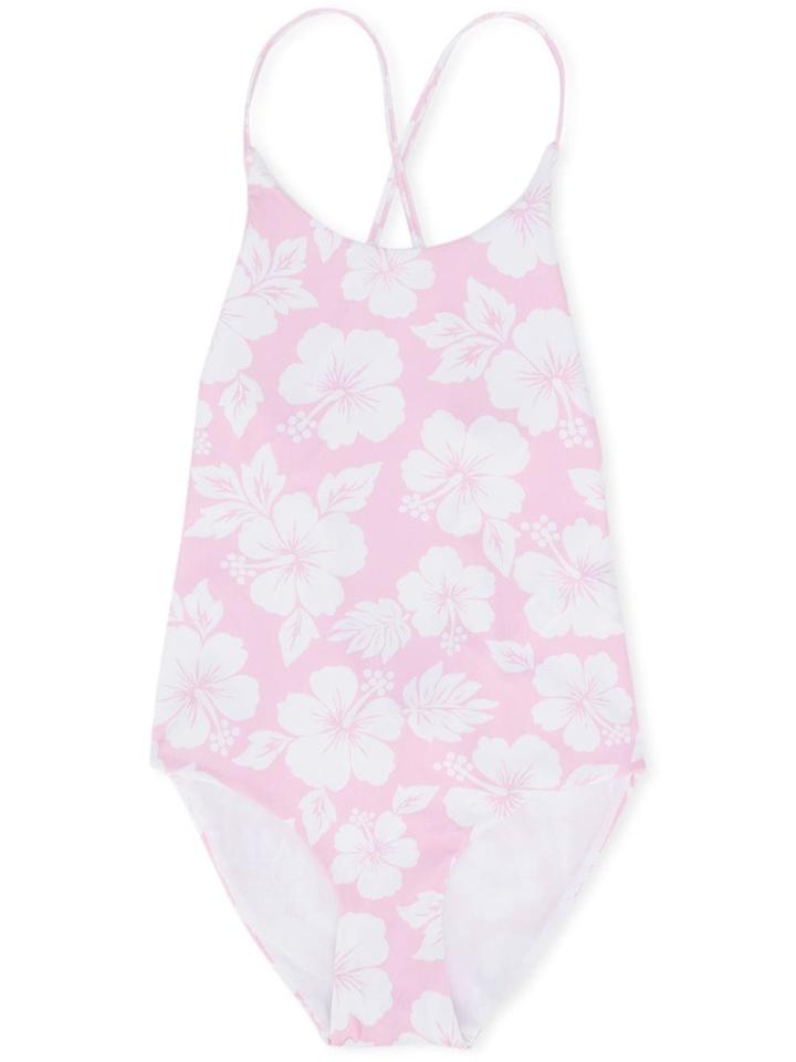 Mc2 Saint Barth Kids Floral Print Swimsuit - Pink